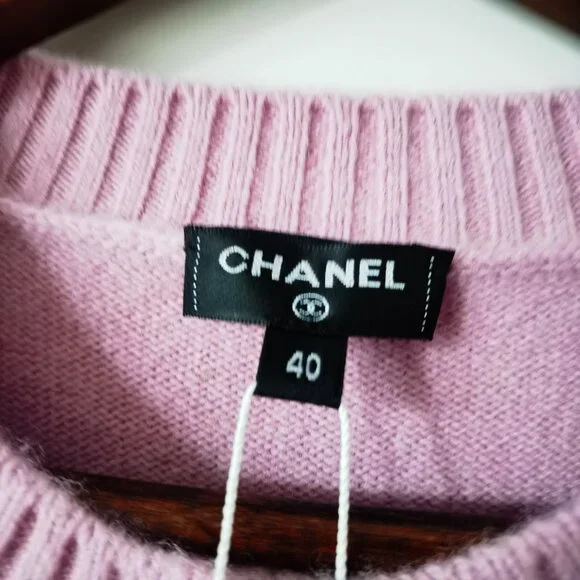 NEW Chanel Pink Cashmere Wool Cardigan - Picture 12 of 14